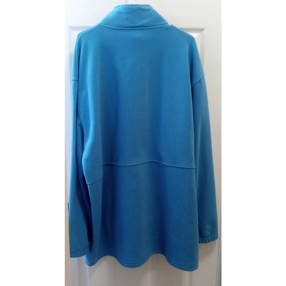 NWT Xersion Mens Quarter Zip Pullover Jacket Sz 2XLT Light Blue Pockets Soft - Picture 2 of 6